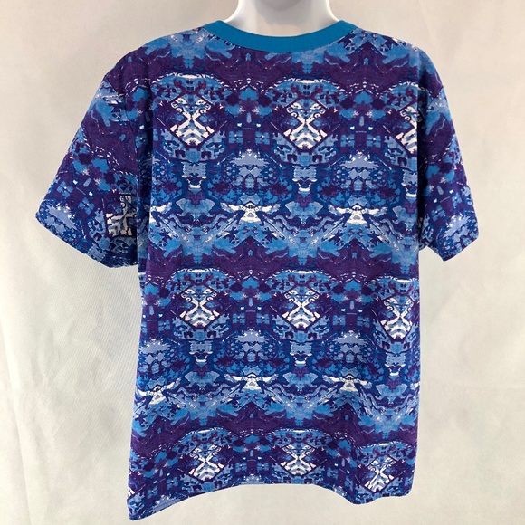 Blue and Purple Abstract Scrub Top XL - Picture 2 of 5